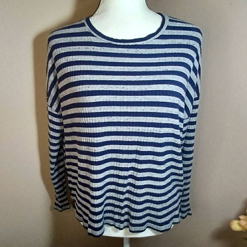 Three dots long sleeve blouse Size M